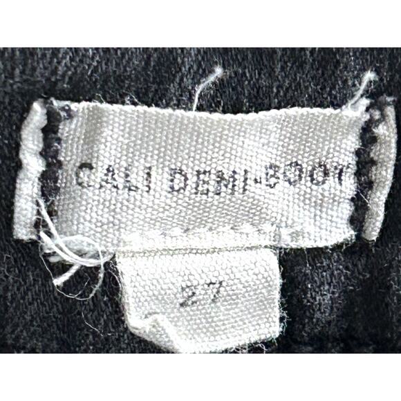 Madewell High Rise Cali Demi Faded Wash Boot Black Raw Hem Cropped Jeans 27 - Picture 9 of 12